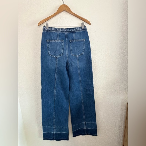 Frame Denim Braided High-Rise Wide-Leg Jeans sz 25 - Picture 6 of 10